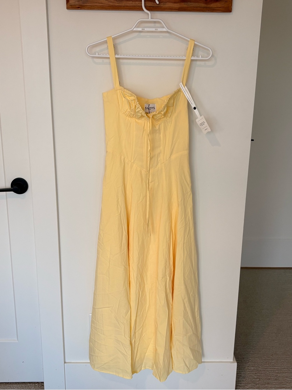 SNDYS Revolve Yellow Corset Bustier Maxi Dress XS NWT - Picture 2 of 6